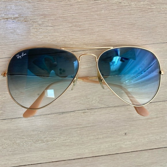 Accessories - Ray-Ban Womens Blue Gradient Standard Size Sunglasses